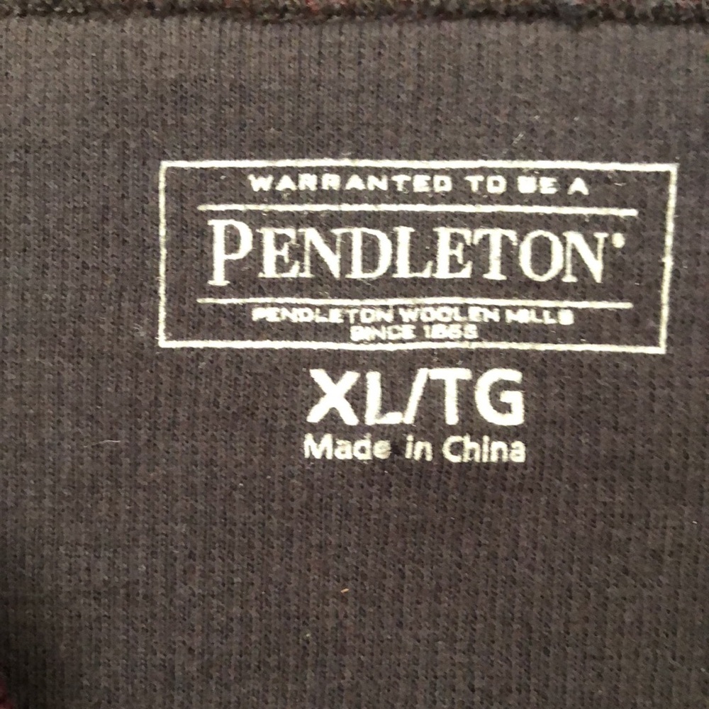 PENDLETON 💯cotton men’s Jacket red color (burgundy ) size XL” - Picture 2 of 16